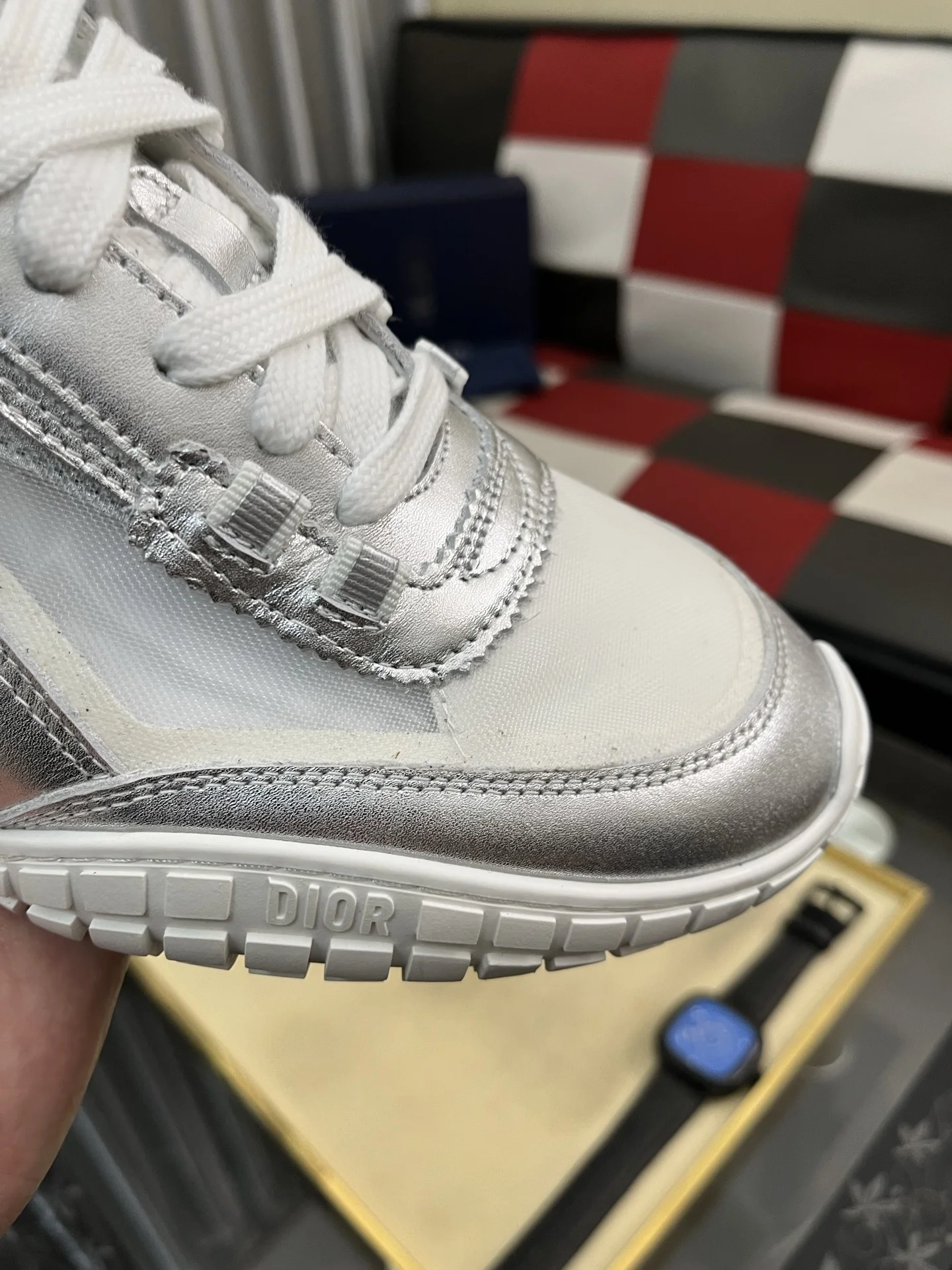 DIOR Sneakers Mesh Leather EU38-44 B40202608030146 - Image 6
