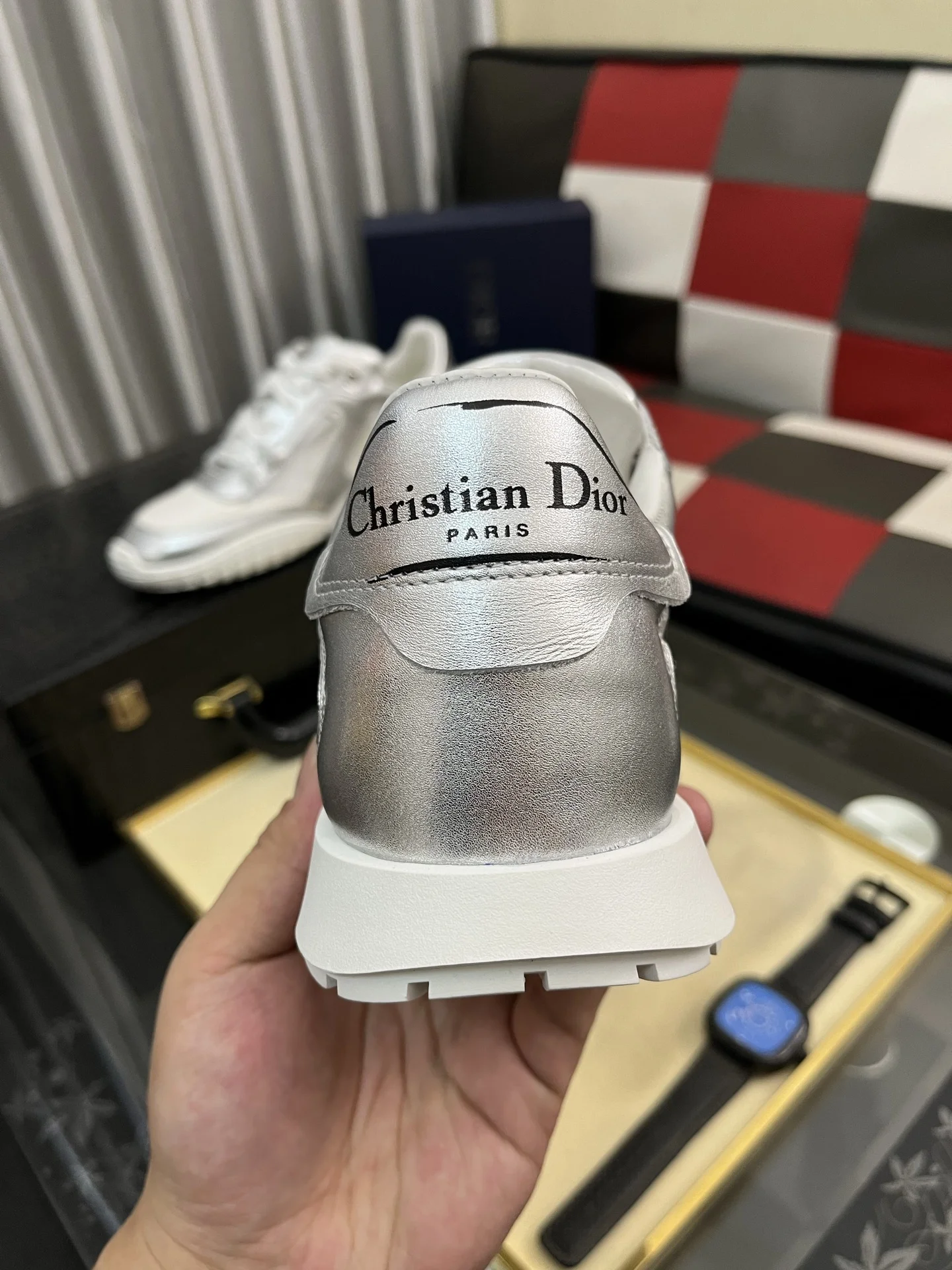 DIOR Sneakers Mesh Leather EU38-44 B40202608030146 - Image 8