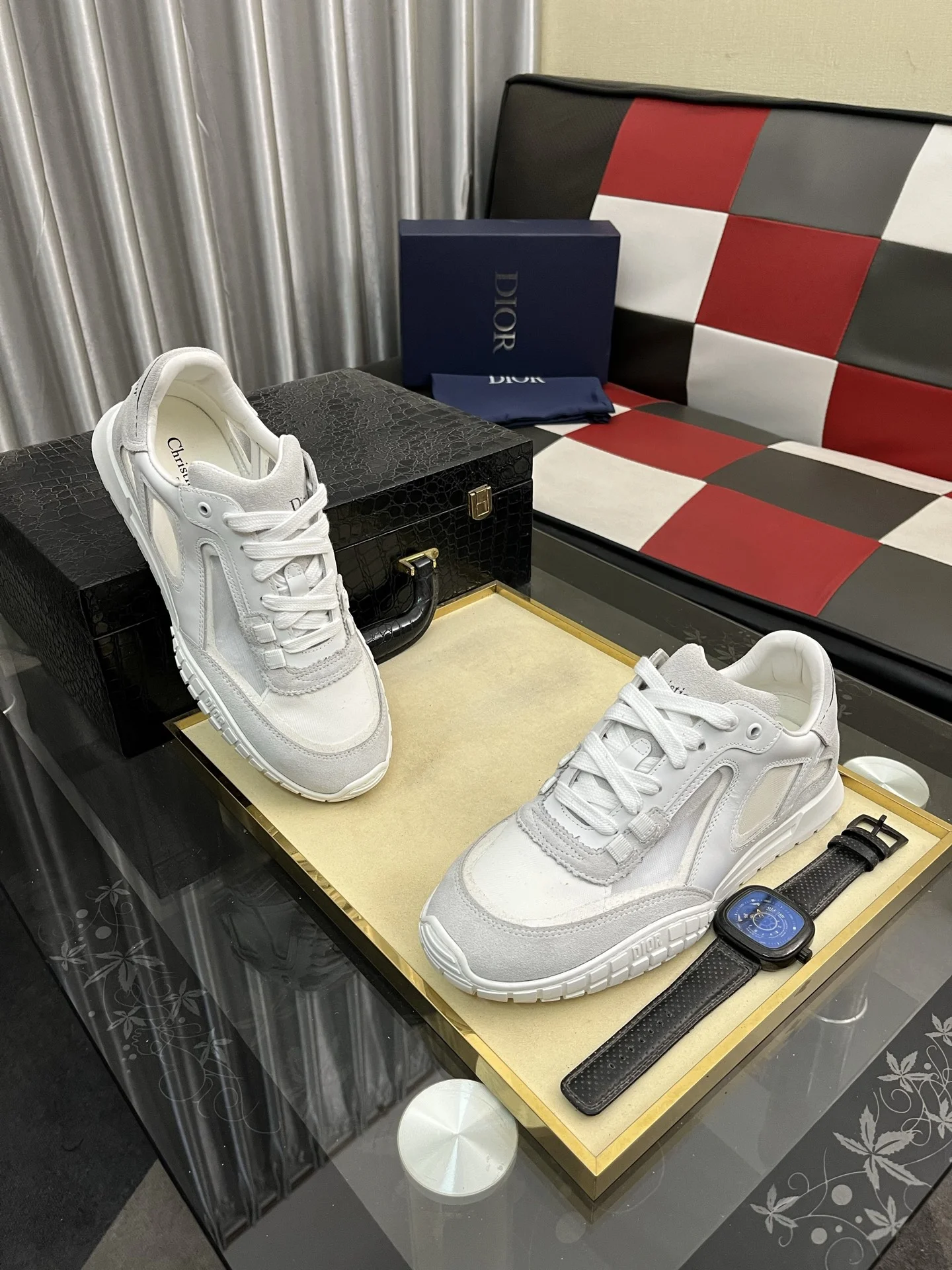 DIOR Sneakers Mesh Leather EU38-44 B40202608030147 - Image 3