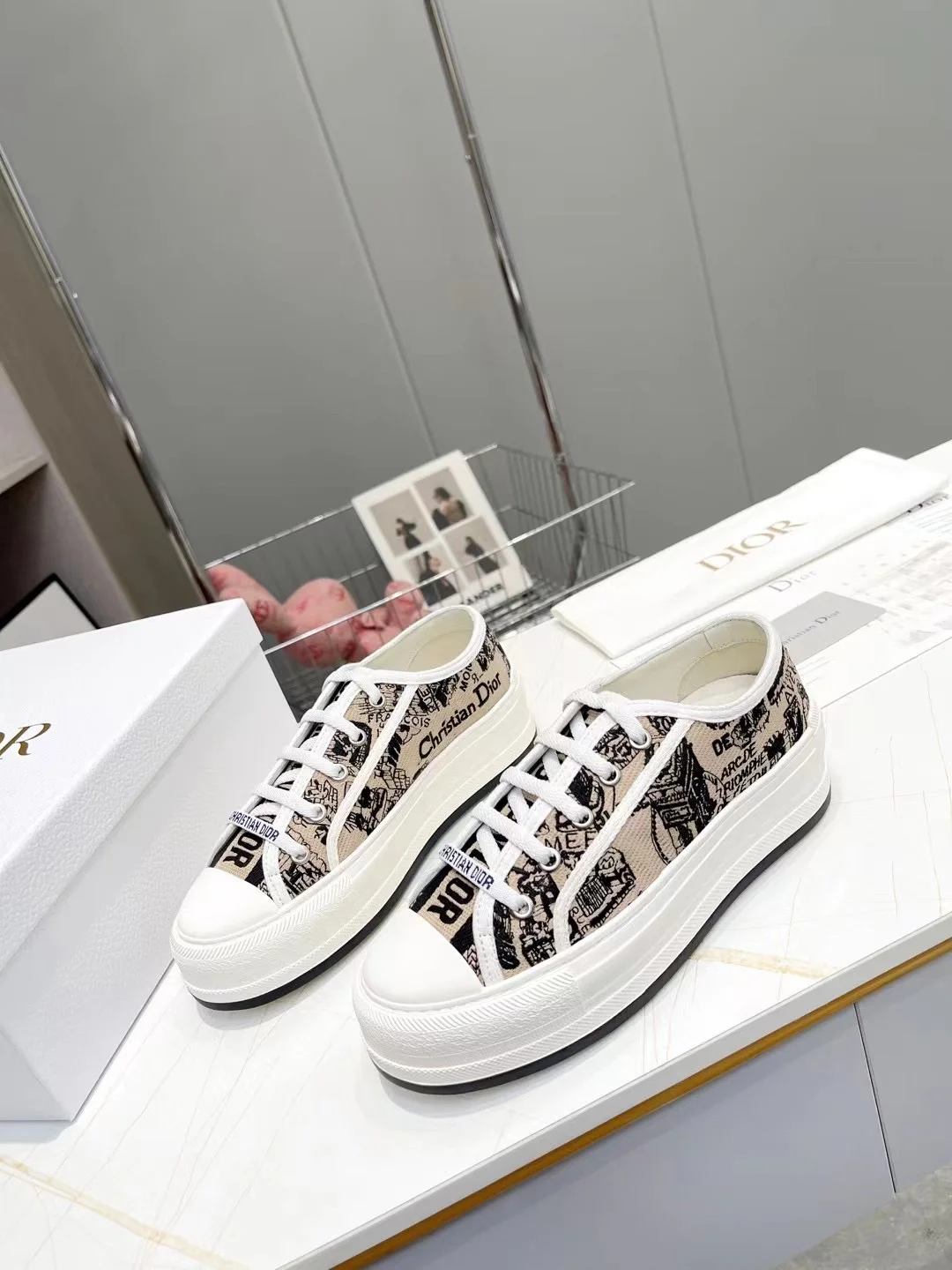 DIOR Sneakers Oblique Cotton EU35-41 B60202608030914 - Image 3