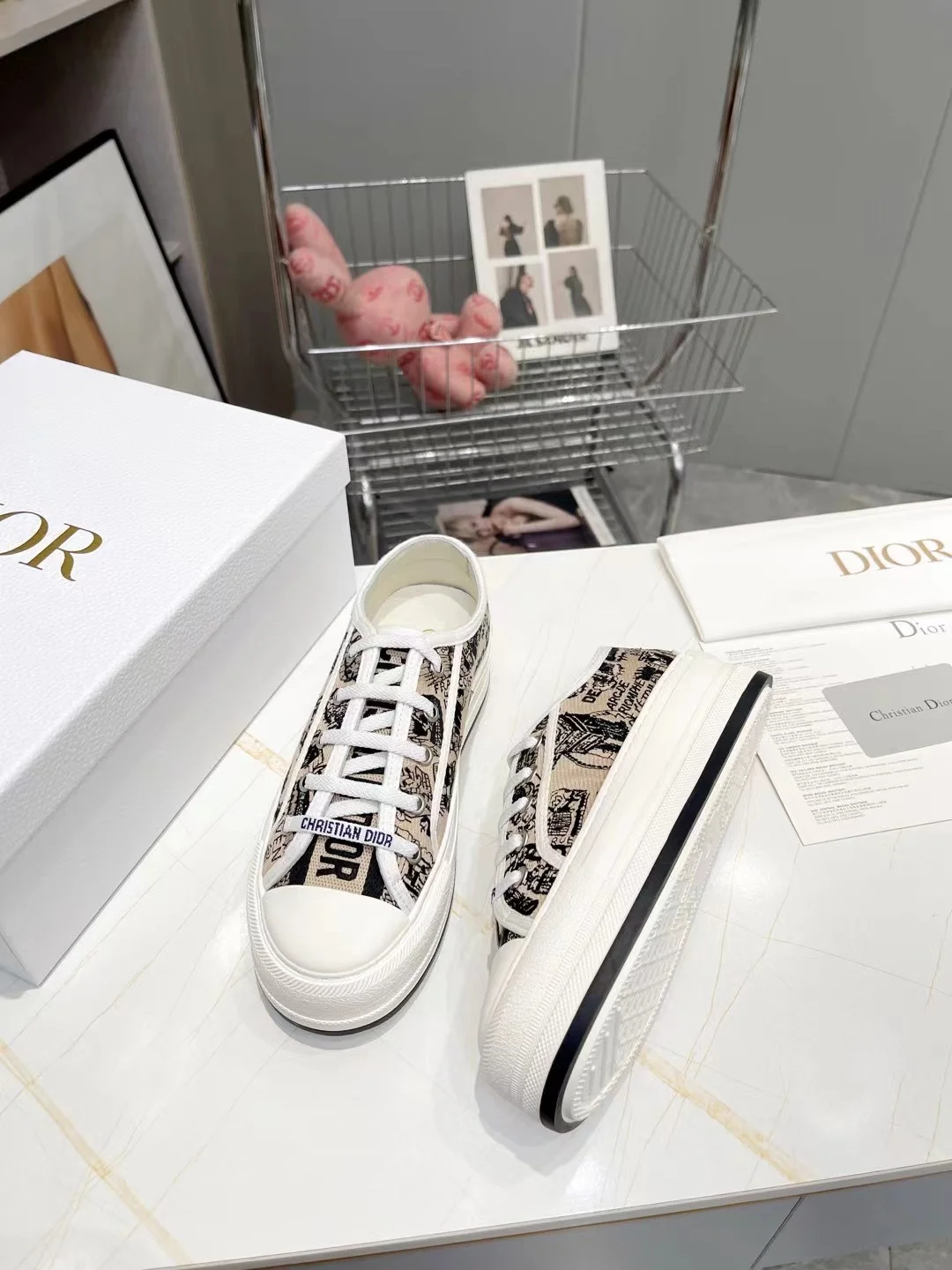 DIOR Sneakers Oblique Cotton EU35-41 B60202608030914 - Image 4
