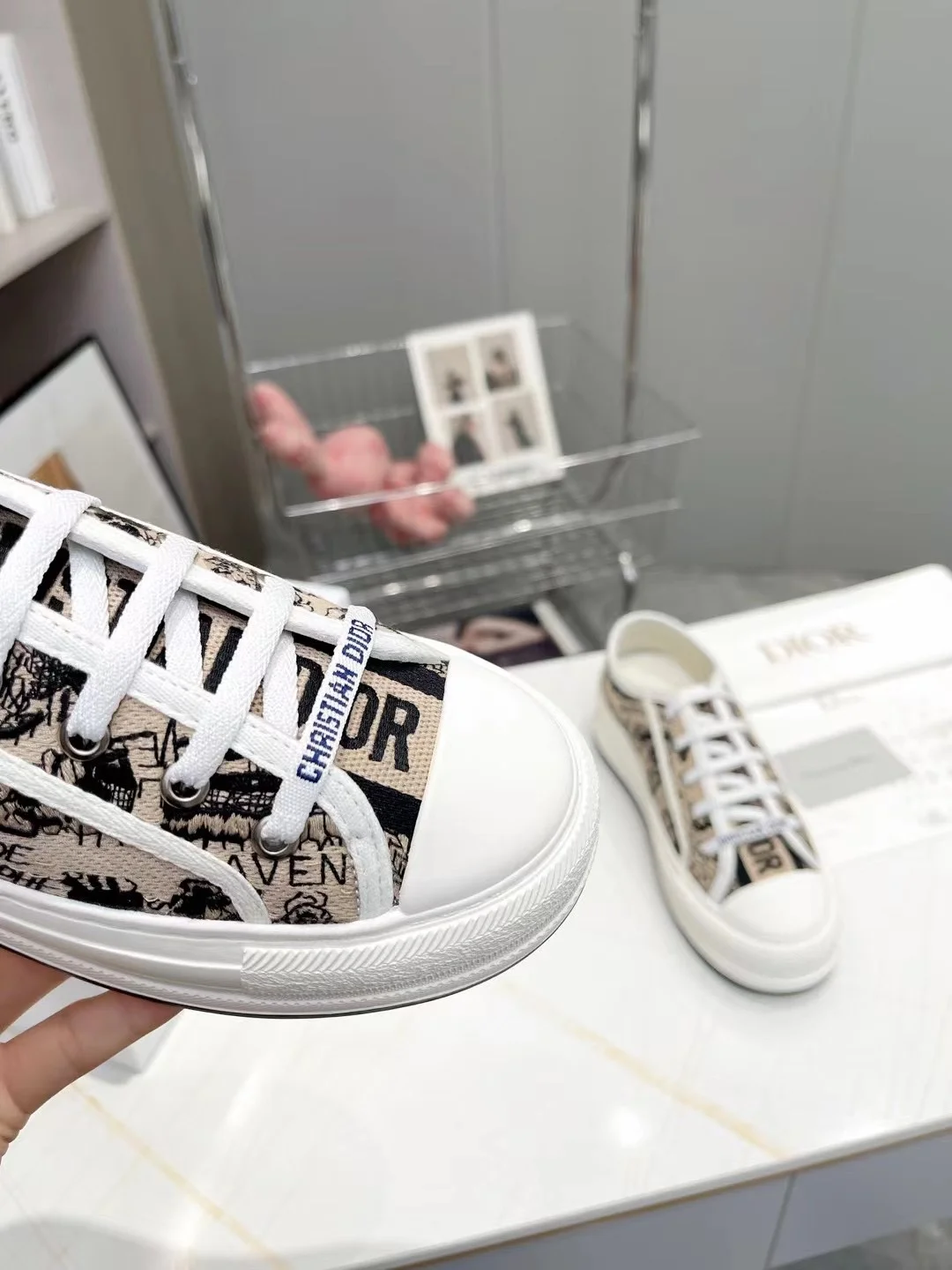 DIOR Sneakers Oblique Cotton EU35-41 B60202608030914 - Image 5