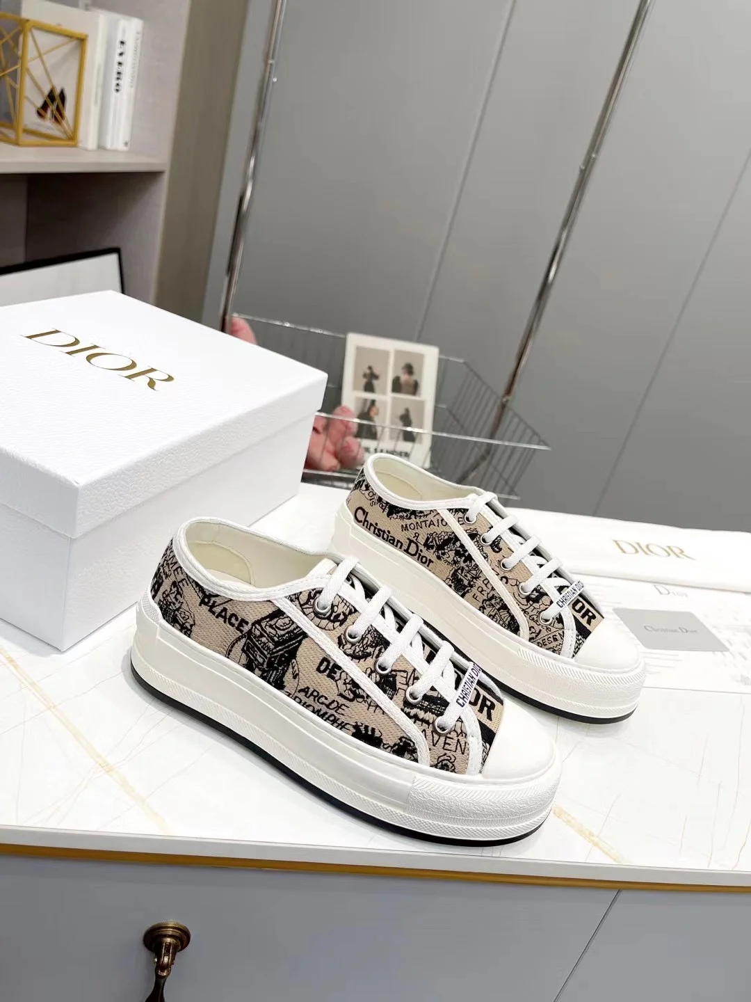DIOR Sneakers Oblique Cotton EU35-41 B60202608030914 - Image 6