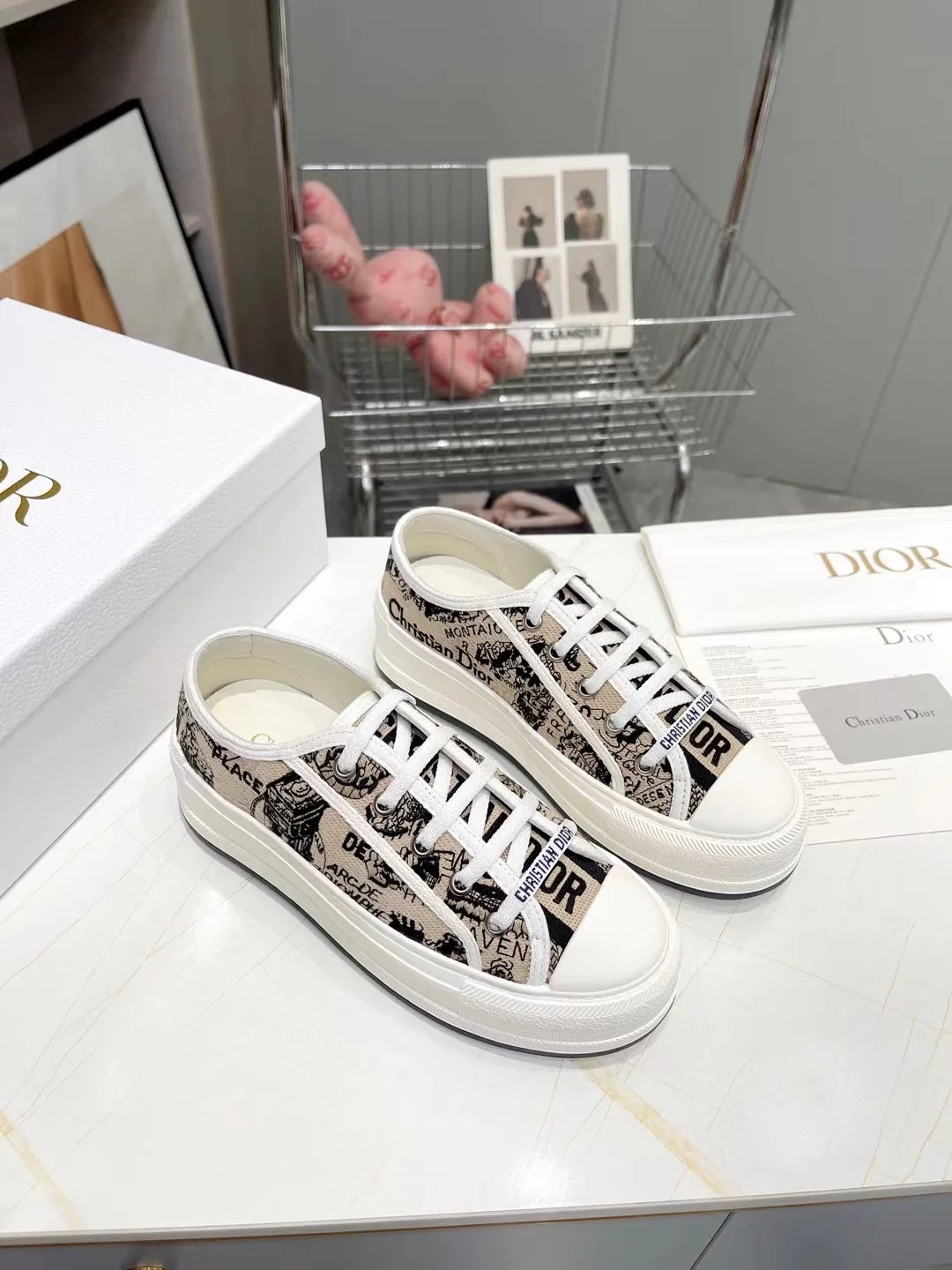 DIOR Sneakers Oblique Cotton EU35-41 B60202608030914 - Image 7