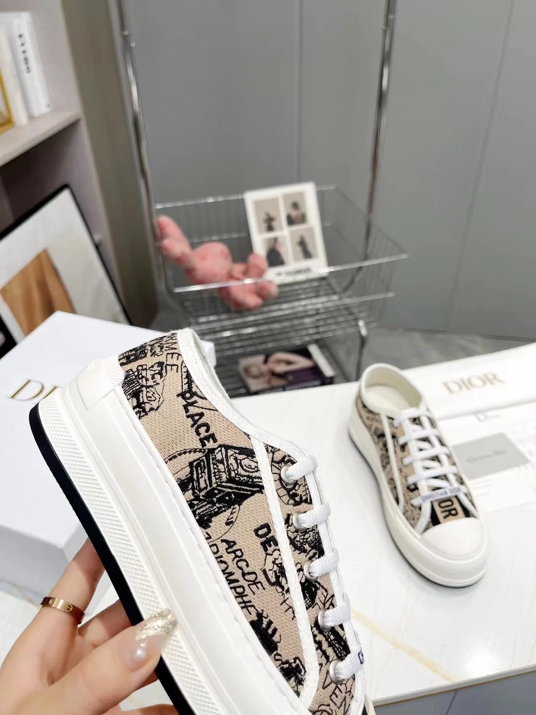 DIOR Sneakers Oblique Cotton EU35-41 B60202608030914 - Image 9