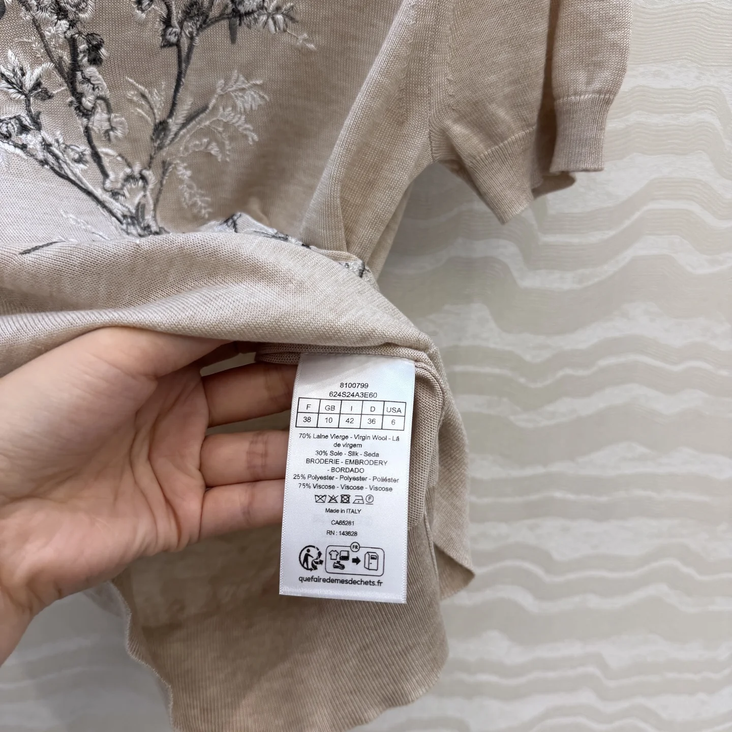 DIOR Sweaters Silk Wool 38 B60202608041692 - Image 8