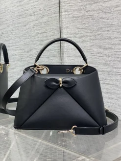 DIOR Top Handle Bags (Black-Gold) 28X18X8CM G80202608060138