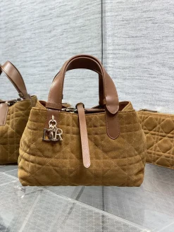DIOR Top Handle Bags Calf Leather (Brown-SiDIORer) 23X15X15CM G80202608060192