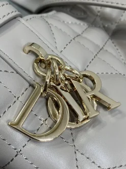 Alternative view of DIOR Top Handle Bags Calf Leather (Gray-Gold) 23X15X15CM G80202608060195