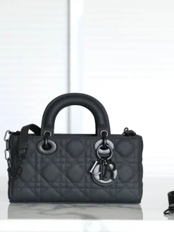 Alternative view of DIOR Top Handle Bags Calfskin Leather (Black) 22X12X6 CM I50202608060312