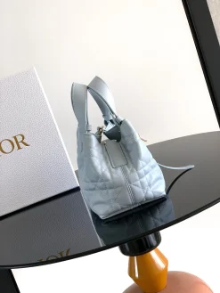 Alternative view of DIOR Top Handle Bags Calfskin Leather (Lightblue-Gold) 23X14X12CM G50202608060273