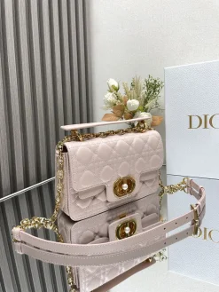 Alternative view of DIOR Top Handle Bags Calfskin Leather (Pink-Gold) 22X14X8CM G20202608060498