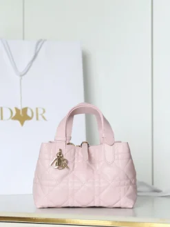 Alternative view of DIOR Top Handle Bags Calfskin Leather (Pink-Gold) 23X14X12 CM I00202608060095