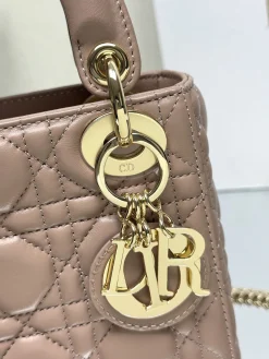 Alternative view of DIOR Top Handle Bags Lamb Leather (Pink-Gold) 17X15X7CM F00202608060487