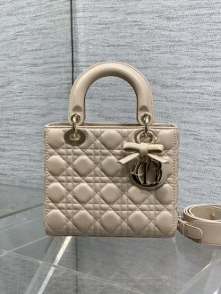 Alternative view of DIOR Top Handle Bags Lambskin Leather (Beige-Gold) 20X17X8CM G20202608060437