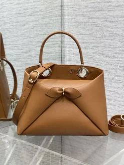 Alternative view of DIOR Top Handle Bags Leather (Brown-Gold) 28X10X22CM G30202608060442