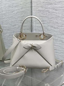 DIOR Top Handle Bags Leather (Gray-Gold) 28X10X22CM G30202608060449