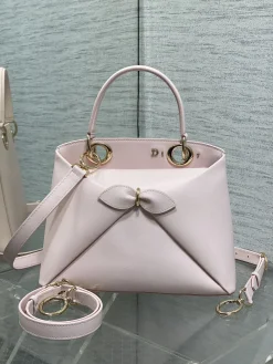 DIOR Top Handle Bags Leather (Pink-Gold) 28X10X22CM G30202608060444