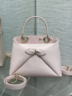 Alternative view of DIOR Top Handle Bags Leather (Pink-Gold) 28X10X22CM G30202608060444