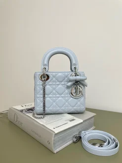 DIOR Top Handle Bags (Light Blue-SiDIORer) 17X7X15CM F50202608060150