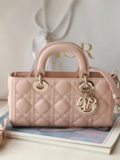 DIOR Top Handle Bags (Pink-Gold) 22X12X6 CM I50202608060314