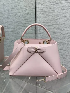 DIOR Top Handle Bags (Pink-Gold) 28X18X8CM G80202608060128