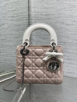 Alternative view of DIOR Top Handle Bags (Pink-White) 17X7X15CM F50202608060250