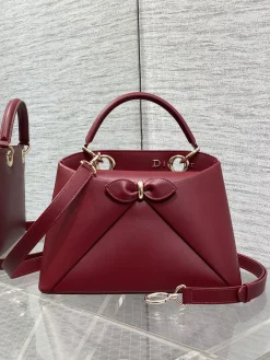 DIOR Top Handle Bags (Red-Gold) 28X18X8CM G80202608060140