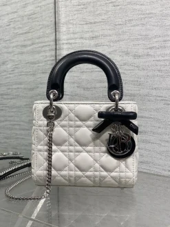 Alternative view of DIOR Top Handle Bags (White-Black) 17X7X15CM F50202608060252