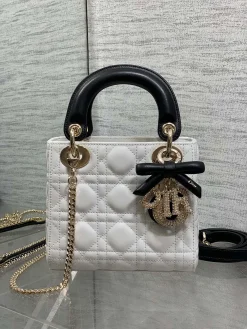 Alternative view of DIOR Top Handle Bags (White-Black) 17X7X15CM G50202608060239