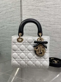 Alternative view of DIOR Top Handle Bags (White-Black) 20X17X8CM H50202608060240