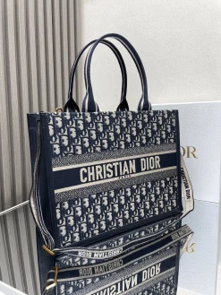 Alternative view of DIOR Totes Bags Leather Embroidery (Navy-White) 36X28CM G00202608060483