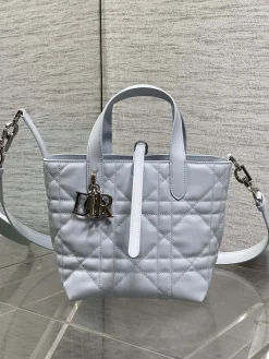 DIOR Trend Bags Calf Leather (Light Blue-SiDIORer) 16X12X18CM G30202608060268