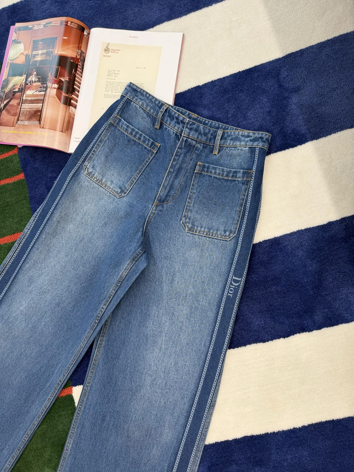 DIOR Trousers Cotton Denim S M L C65202608041761 - Image 3