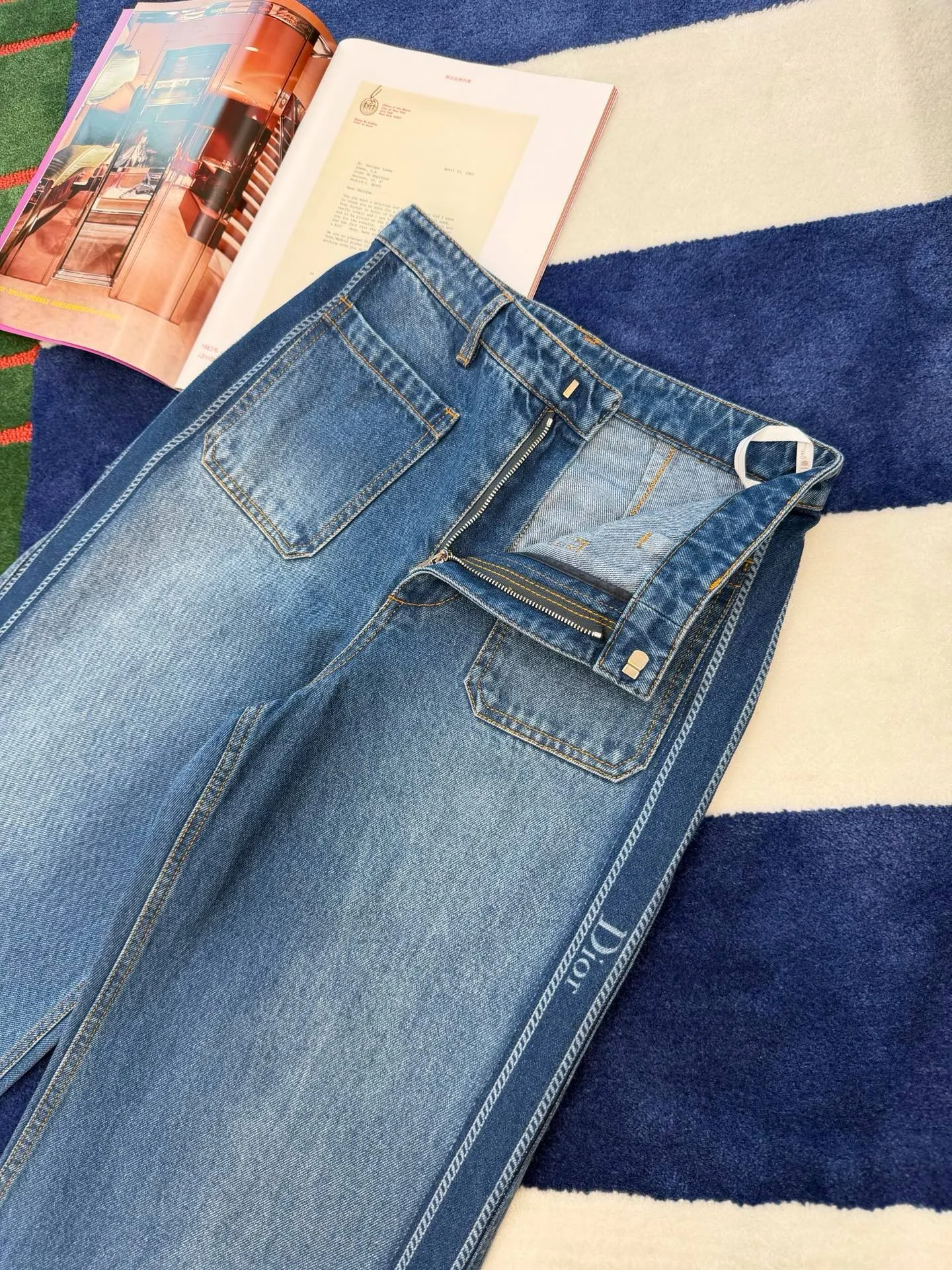 DIOR Trousers Cotton Denim S M L C65202608041761 - Image 8