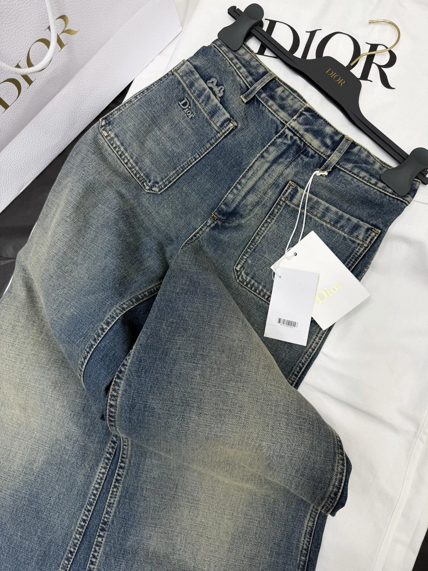 DIOR Trousers Washed Denim S-L C85202608042668 - Image 2