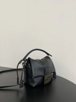 Alternative view of FENDI Bucket Bags Lamb Leather (Black-Gold) 16X10X13CM F30202608080185