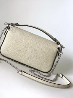 Alternative view of FENDI Shoulder Bags Calf Leather (Cream-Silver) 20X5X13CM E60202608080162