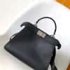 FENDI Shoulder Bags Calfskin Leather (Black-Silver) 27X11X21CM G60202608080123