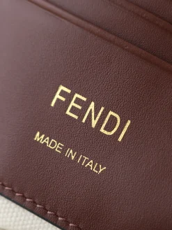 Alternative view of FENDI Shoulder Bags Canvas Leather (White-Brown-Gold) 13X5X20CM D80202608080133