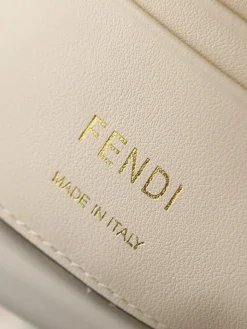 Alternative view of FENDI Shoulder Bags Canvas (White-Blue-Red-Brown-Gold) 13X5X20CM D80202608080139
