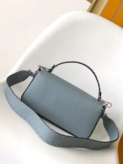 Alternative view of FENDI Shoulder Bags Caviar Leather (Blue-Silver) 27X6X15CM F60202608080157