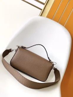 Alternative view of FENDI Shoulder Bags Caviar Leather (Brown-Silver) 27X6X15CM F60202608080155