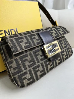 Alternative view of FENDI Shoulder Bags Coated Canvas (Brown-Gold) 26X15X4CM D10202608080106