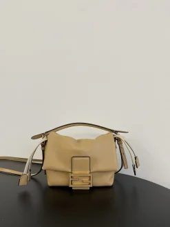 FENDI Shoulder Bags Lamb Leather (Beige-Gold) 16X10X13CM F30202608080182