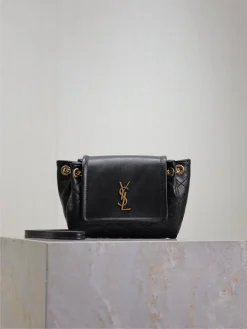 FENDI Shoulder Bags Lamb Leather (Black-Gold) 18X13X6CM D80202608081496