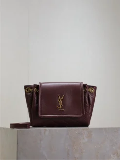 FENDI Shoulder Bags Lamb Leather (Burgundy-Gold) 18X13X6CM D80202608081495