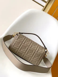 Alternative view of FENDI Shoulder Bags Lamb Leather (Taupe-Gold) 26X5X15CM E60202608080214