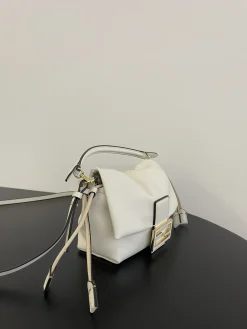 Alternative view of FENDI Shoulder Bags Lamb Leather (White-Gold) 16X10X13CM F30202608080181