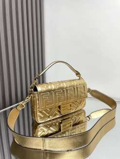 Alternative view of FENDI Shoulder Bags Metallic Leather (Gold) 26CM E60202608080212